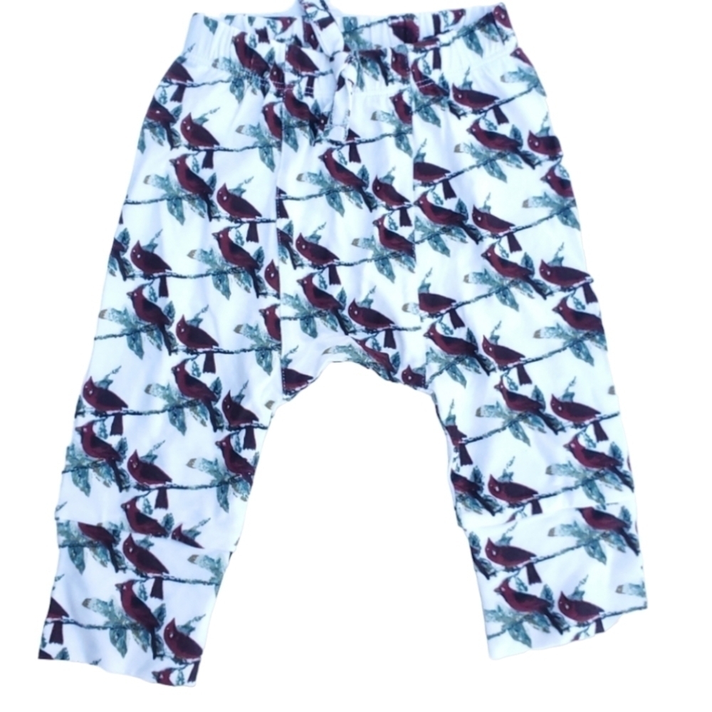 NWOT Kate Quinn Panda Pants Cardinal Baby 3-6 Months Bamboo